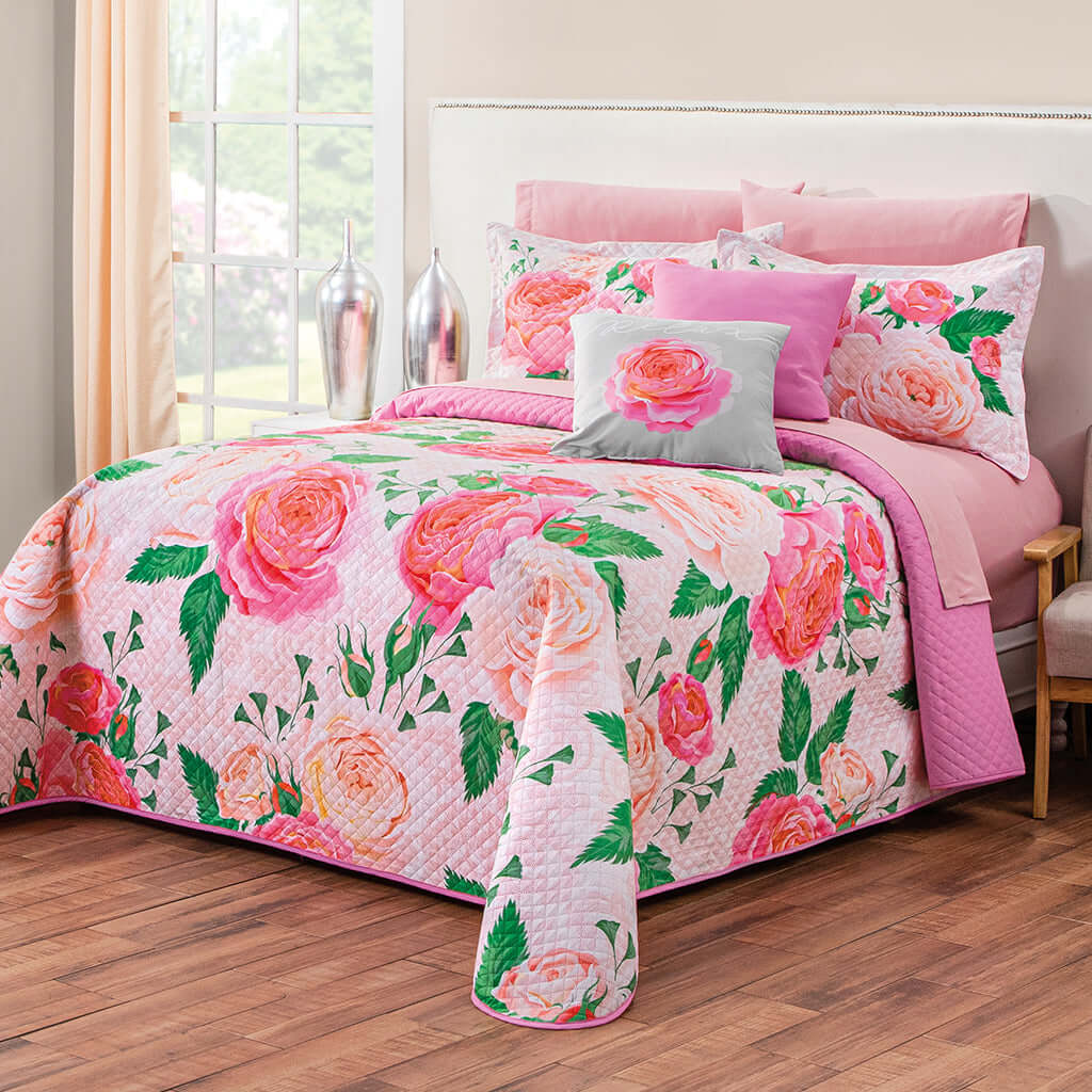 Coordinado de Colcha floreada Rosalina